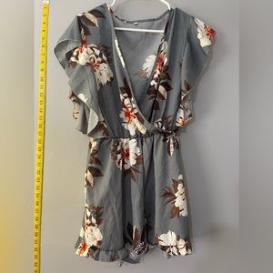 FLORA GREY ROMPER